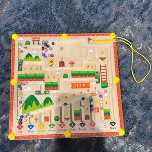 Vibrant Wooden Maze Adventure Game